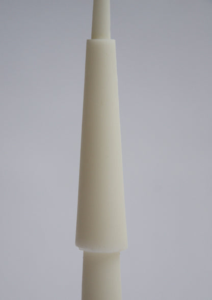 SHIFT - זוג נרות פמוט מינימליסטיים - שקט לבן